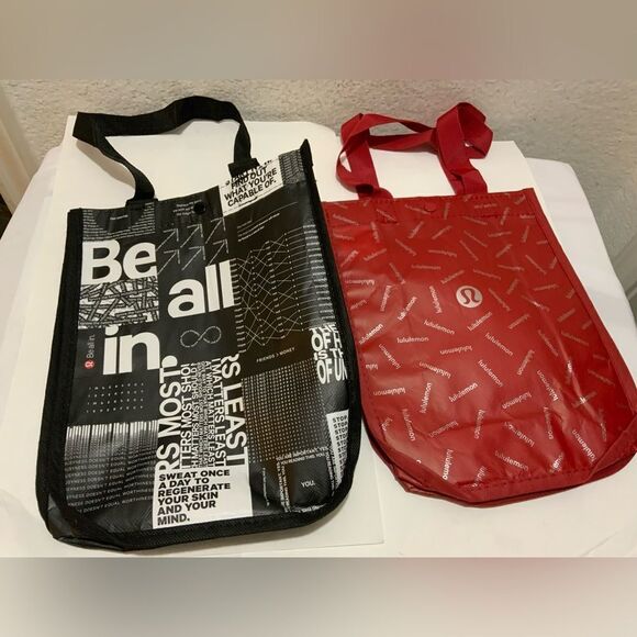 New Lululemon reusable bags lot of 2 - Picture 1 of 5